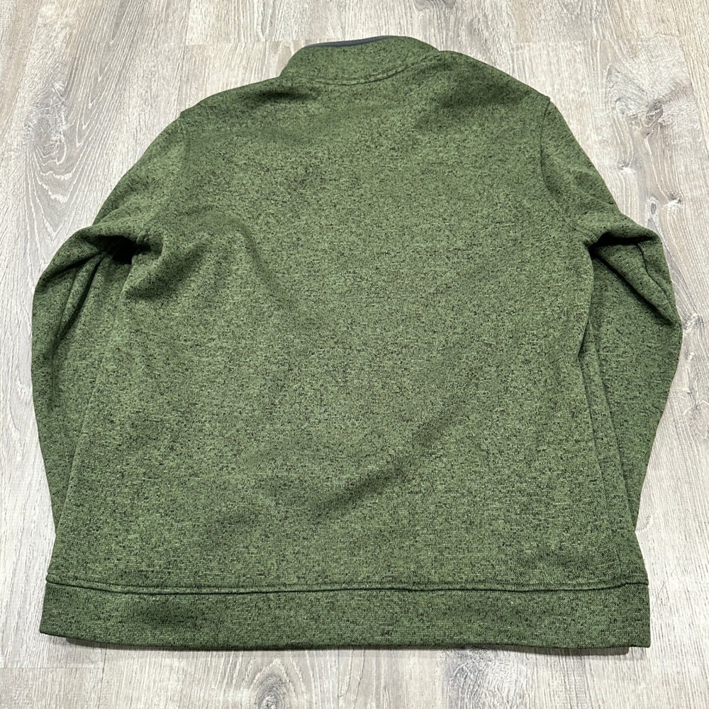 Eddie Bauer Mens Quarter Snap Fleece Pullover Heathered Green Large 50000090 - Picture 11 of 13
